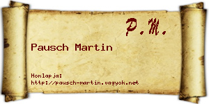 Pausch Martin névjegykártya